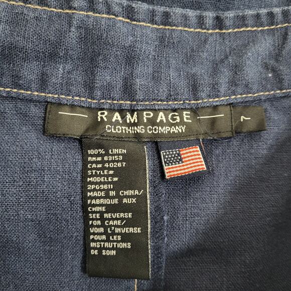 Rampage Skirt Womens Medium Navy Blue Linen Pockets Casual Preppy Sporty… - Picture 3 of 12